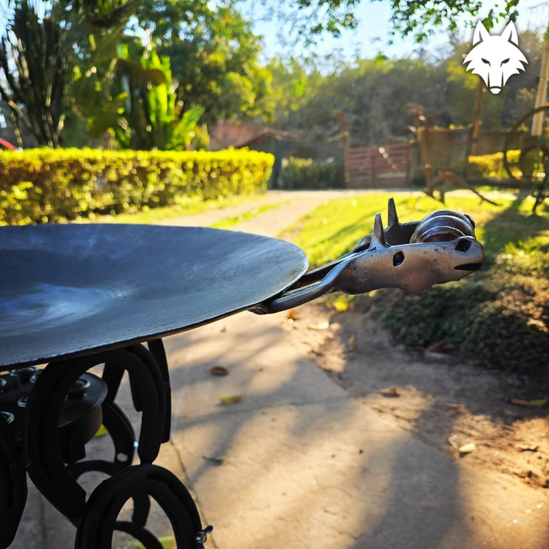 Fogareiro de Ferradura + Disco Personalizado - 55CM + Kit Faca e Garfo