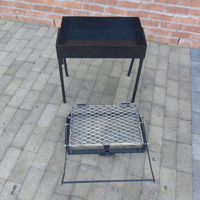 Parrilla Articulada com Base Resistente – Portátil e Prática