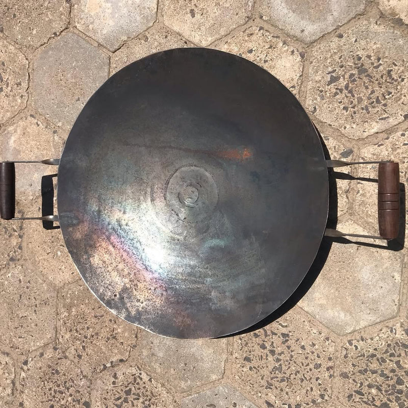 Disco de Arado Borda Lisa com Alças de Madeira