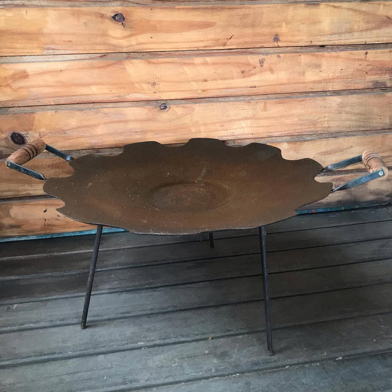 Disco de Arado Tratorado com Alças de Madeira